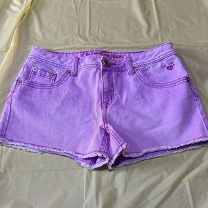 Purple girls Justice Jean Shorts size 12